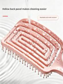 1pc Flexible Massage Hair Brush, Hollow Design, Unisex, Wet & Dry Use, Multi-Functional, Suitable For All Hair Types, Mother's Day Gift, Friend Gift, Couple Gift, Family Gift, Travel Essential, Styling Comb, Back Grooming Comb - A - View 5