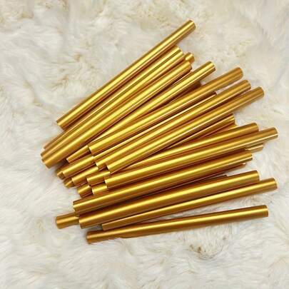 20/50 Stück goldene Heißklebesticks, 3,93 x 0,27 Zoll farbige Wachsklebesticks, Mini-EVA-Klebesticks für Stempel, Heimreparatur, DIY-Kunstprojekte, zum Kleben von Holz, Glas, Papier, Kunststoff und Dekoration