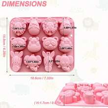 1 Pack Animal Silicone Molds For Chocolate Candy Jelly Cute Panda Lion Elephant Hippo Shapes Versatile DIY Tools For Cake Decorating Soap Candle Making Ice Cubes - Multicolor - View 4