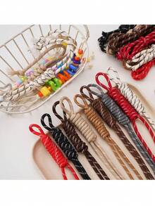 1m Per Pack 5mm Colorful Polyester Cord Rope, DIY Hand Braided Bracelet Pendant String, Handmade Jewelry Making Craft Supplies - 5mm/1m Colorful Cord - View 1