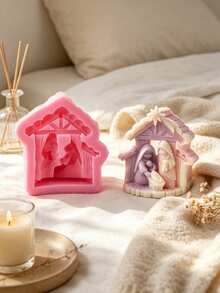 1件 Yosu House 石膏裝飾品蠟燭模具 矽膠模 DIY 石膏矽膠模 - 一家人矽膠模具 - 查看 5