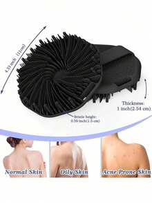 2/1pc Silicone Bath Brush, Exfoliating Scrub, Effectively Exfoliates And Gently Massages, Travel Essential, Wedding, Party, Birthday Gift, Gift For Men, Mother, Father, Friends, New Year Gift, Fun Gift - Multicolor - View 5