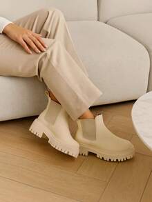 Women Ankle Boots & Booties - Beige - View 5