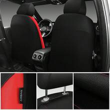 4pcs Multi-Color PU Leather & Sandwich Mesh Car Seat Covers, Breathable Mesh And PU Leather Material, Suitable For Sedan, SUV, Truck, Breathable, Airbag Compatible - Sandwich Mesh - View 9