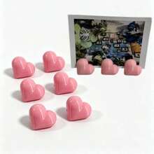 1/10/20pcs Sweet Style 3D Heart-Shaped Photo Holder, Sturdy Heart Structure, Supports Small Size Photos And Cards, Dressing Table Desk Desktop Photo Display Decoration Ornament - Pink Heart - View 7