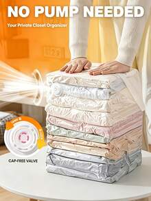 2026 Model No-Pump 3D Vacuum Storage Bag 80% Compression Rate Extra Large Capacity 3D Roll-Up Vacuum Sealed Bag Upgraded Large Capacity Storage Compression Bag Suitable For Bedding Clothing Blankets Giant Bedding Travel Storage Cube - Multi-color 1.0 - View 4