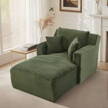 Sofa Bed Mattress - Green + Corduroy + 1 Seat - View 6