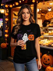 Women T-Shirts - 黑色 - 查看 1