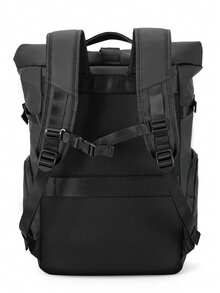Ransel Pria Kasual Model Gulung Atas, Tas Laptop Kerja Warna Blok, Tas Sekolah Pelajar Kapasitas Besar yang Dapat Diperluas, Tas Tangan Perjalanan Multifungsi untuk Perjalanan Bisnis dan Aktivitas Luar Ruangan - MultiWarna - View 3