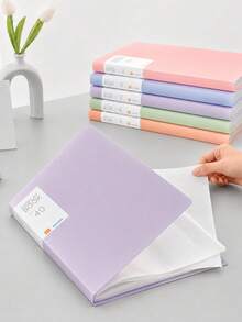 Bìa đựng tài liệu A4 40 ngăn, bìa trình bày túi trong suốt màu macaron, bìa kẹp hồ sơ PP nhẹ, phù hợp cho tài liệu trường học văn phòng, chứng chỉ, ghi chú, tác phẩm nghệ thuật, bản nhạc, bài kiểm tra, lưu trữ hồ sơ, đồ dùng quay lại trường học - Nhiều màu - Xem 4