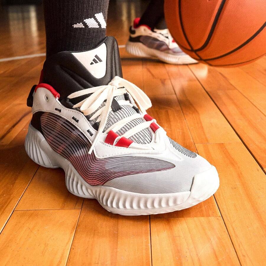 Adidas PRO VENTILATE LOW Stable Breathable Moisture-Wicking Cushioned Team Basketball Shoes "Thousand-Thread Armor" JH5837 - White - View 1