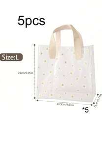 Tas Kado Genggam PVC Transparan, Tas Tote Transparan PVC Motif Bunga Daisy, Tas Kado Liburan yang Dapat Digunakan Kembali, Kado Liburan - Beraneka warna - View 16