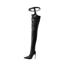 Women Over The Knee Boots, Elastic Tall Boots For Ladies In Spring & Autumn - Black - View 13