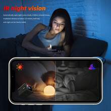 Kamera Pengawasan HD 1080P Nirkabel, Kamera WiFi Nirkabel dengan Baterai 800mAh, Konektivitas Aplikasi Smartphone, Penglihatan Malam, Deteksi Gerakan, Pengisian Daya Melalui Type-C, Berbagi Video Langsung, Penyimpanan Cloud Opsional. - Putih - View 6