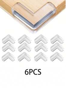20/15/10/8/6/5PCS Transparent L-Shaped Corner Protectors, Soft Transparent Silicone Baby Furniture Edge Guards, Suitable For Sharp Edges - Clear - View 12