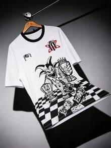 Sao Paulo Brazil Men's And Youth Jersey, Clown Pattern Design Comfortable Top, Suitable For Match, Daily Wear, Gift - White - View 5