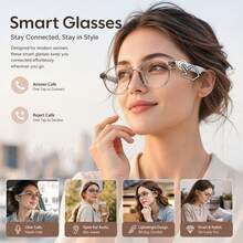 SENBONO Multifunctional Smart Glasses, Translation Glasses, Support For Multilingual APP Translation, Automatic Power On When Opening The Glasses Legs, Built-In Microphone And Speaker, High-Definition Voice Calls And Music Playback, Travel, Leisure - View 4