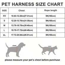 2件組小型犬胸背帶與牽繩套裝，穿入式幼犬寵物背心，輕量柔軟透氣網布，附魔鬼氈，穿脫方便，安全反光設計，適合散步，狗狗胸背帶 - 彩色 - 查看 2
