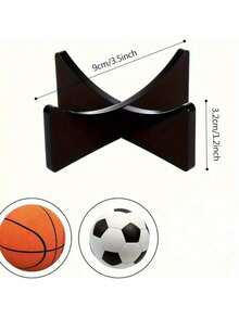 1/4 Ball Display Stand, PMMA Acrylic Black Minimalist Cross Design, Stable Non-Slip Support For Ball Display, Dust-Proof Storage And Display, Suitable For Basketball, Football, Volleyball, Rugby Collection Display, Fan Home Exhibition Ball Storage Decor - Multicolor - View 5