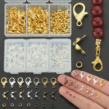 330pcs/Box DIY Jewelry Accessories, Includes 30 Lobster Clasps, 95 Embossed Caps And 205 Spacer Beads, Suitable For Weaving, Beading, Jewelry Making - Accessory Set (330 Pieces)/box - View 3