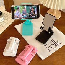 1pc Foldable Desktop Phone Stand, Adjustable Height,Portable Phone Holder, Essential For Women TravelAnd Kitchen, Compatible With All Phones - Multiple Styles - View 6