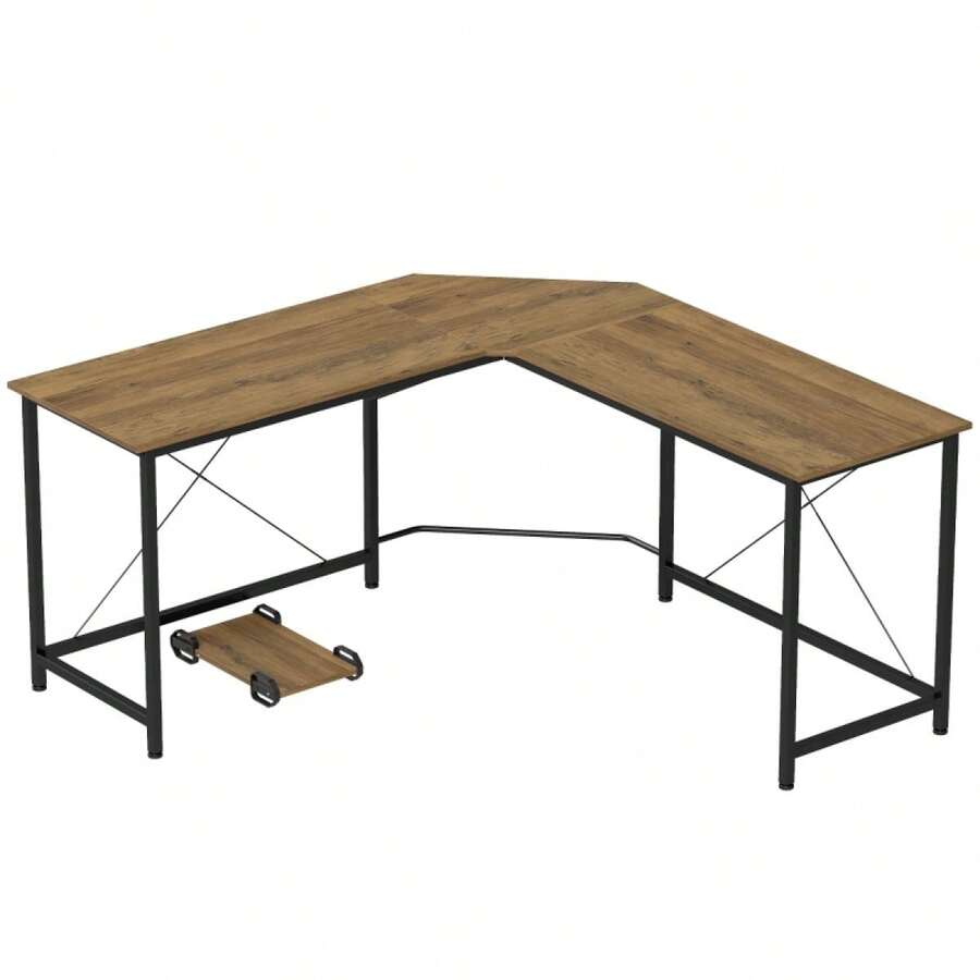Corner L-Shape Computer Desk PC Workstation Writing Gaming Table Home Office On-Site - 1 - View 1