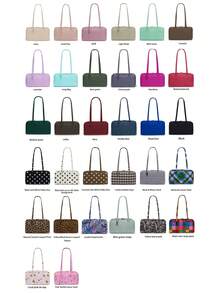 Nylon Bowling Bag, Tote Bag With Top Handle And Key Lanyard, Minimalist Casual Large Capacity Commuter Work Bag, Fashion Polka Dot Shoulder Handbag, Suitable For Daily Wear - Multicolor - View 2