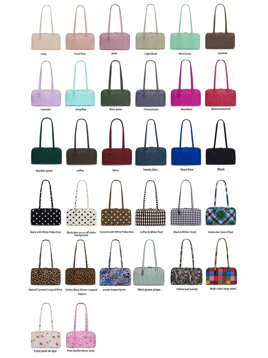 Nylon Bowling Bag, Tote Bag With Top Handle And Key Lanyard, Minimalist Casual Large Capacity Commuter Work Bag, Fashion Polka Dot Shoulder Handbag, Suitable For Daily Wear