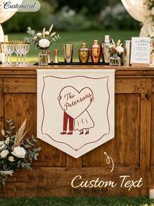 Banner Pernikahan dengan Nama Keluarga Kustom, Banner Nama Pernikahan, Perlengkapan Foto Pernikahan, Banner Logo Pernikahan yang Dipersonalisasi, Banner Hadiah Pengantin Baru, Dekorasi Pernikahan Luar Ruangan, Perlengkapan Foto - MultiWarna - View 2
