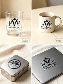 1/15/30pcs Customizable UV Transfer Stickers, Multiple Sizes Available, Personalized Logo, Text And Pattern Customization, Suitable For Metal Plates, Crystal Glass Cups, Wireless Earphones, Phone Cases, Computers, Storage Boxes - Multicolor - View 2