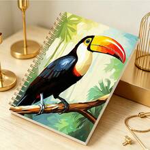 1PC Color Toucan Notebook, Dedicated To Adventure Enthusiasts A5 Spiral Loose-Leaf Book, Suitable For Diary, Study, Office Gifts, Animal Lovers' Choice - Multicolor - View 4