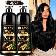 YANYUTONG 1/2PCS Black Hair Dye Shampoo, Instant Coloring, Natural Plant Formula Creates Shiny Fluffy Smooth Hair, Efficient White Hair Coverage, Long Lasting Color, Gentle Non-Irritating, Nourishes Hair, Suitable For Men Women And All Hair Types - Shampoo - View 12