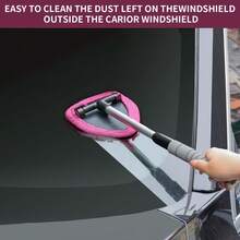 Microfiber Car Windshield Cleaning Tool - Extendable Handle Cloth Head Car Interior & Exterior Glass Wiper Set - Multiple Styles - View 6