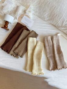 1 Pair Y2K Girls' Warm Foot Covers, Morandi Color Palette Breathable Comfortable Leg Warmers For Autumn/Winter, Children's Warm Foot Covers - Multicolor - View 6