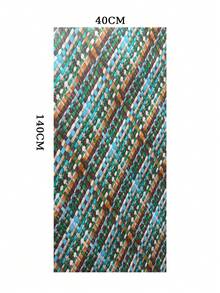 1 Roll PU Leather Fabric, Multi-Color Mixed Effect Artificial Leather Material, Suitable For Bags, Home Decor, Shoes, Belts And DIY Handicrafts (Asymmetrical Pattern Arrangement) - Colorful Version - View 9