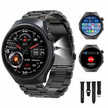 JIDITECH Smartwatch de última generación 2026, reloj deportivo de moda. Más de 100 modos deportivos, llamadas Bluetooth, asistente de voz, control remoto para fotos y una amplia biblioteca de esferas digitales. Incluye 3 correas de diferentes estilos. El regalo perfecto para festividades y cumpleaños. - WATCH5PLUS-NEGRO - Ver 9