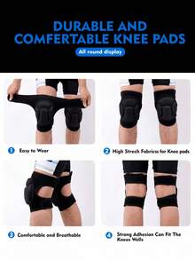 Shock-Absorbing Foam Knee Pads Sports Protection Non-Slip Knee Brace For Sports Ground Dance Studio Ski Resort For Women And Men Ergonomic Compression Sock Cycling Support Joint Protection Gym Accessories Hiking Essentials Workout Sets Women - Multicolor - View 12