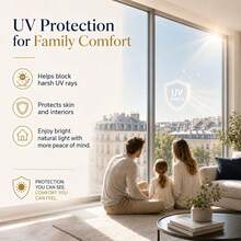 Self-Adhesive Heat Insulation Window Film, UV Protection, Sunshade, Privacy, Heat Insulation, Suitable For Home Office Glass Doors, Removable - 1PC - View 3