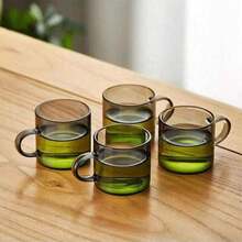 2/4/6 High Borosilicate Heat-Resistant Glass Small Tea Cups, Transparent Black Handle Host Cup, Kung Fu Tea Set, Small Coffee Cup, Recommended Hand Wash, Home Guest Cup, Tea Tasting Cup, Reusable Drinking Cup, Suitable For Tea, Coffee, Milk And Other Beverages, Ideal For Home Daily, Office, Gathering Use - Black - View 14