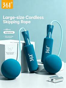 361degree 1pc 361° Cordless Jump Rope, Jump Rope Exercise, Soft Foam Handle Ball Bearing Adjustable Jump Rope, Suitable For Fat Burning Fitness, Applicable For Women, Men, Adults, Students And Children - Multicolor - View 5