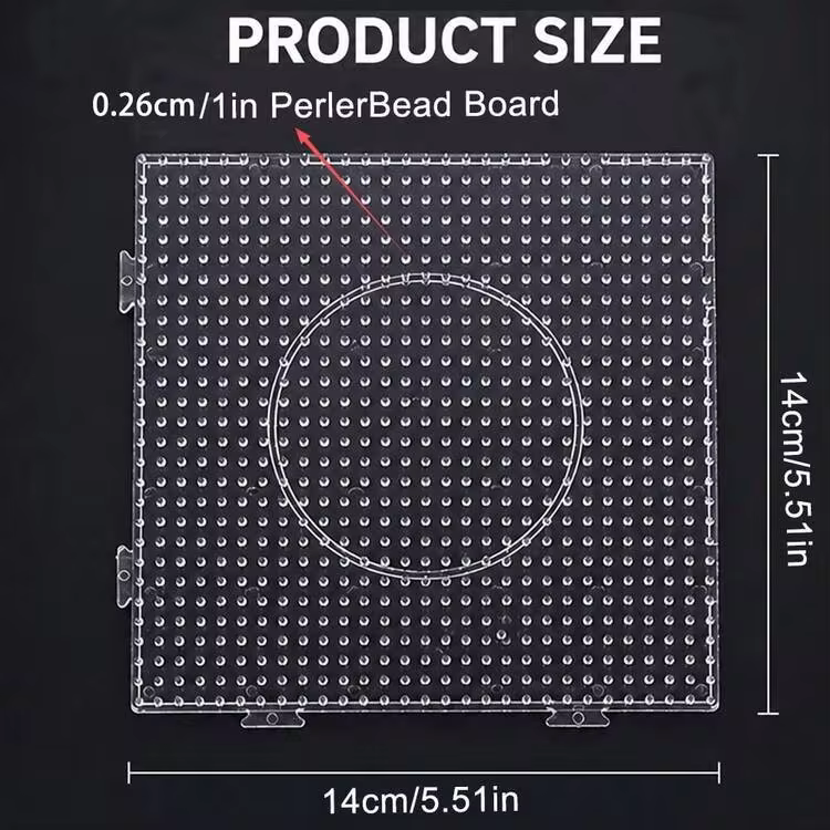 7/9 buah Papan Manik Leleh Transparan/Putih Besar 2,6MM - Perlengkapan Kerajinan DIY - Bahan Plastik - Sempurna untuk Pembuatan Perhiasan dan Proyek Kerajinan - Pelat manik-manik lebur transparan tahan suhu tinggi - View 3