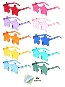 1-12pcs/Set Pentagram Shaped Transparent Candy Color Glasses, Suitable For Parties, Swimming Pools, Beach Parties, Birthday Parties, Carnivals And Other Fun Events And Party Favors - Multicolor - View 19