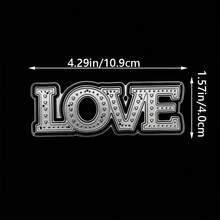 「Love」金屬沖壓模具卡片製作套裝，包含壓花紙、沖壓模具組、剪貼簿模板及其他配件，適用於機器沖壓 - 銀色 - 查看 7