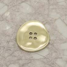 10 PCS 11/15/18/20/23mm 11-23mm Vintage Asymmetrical Textured Minimalist Asymmetric Wavy Metal Buttons, Suitable For Shirts, Suits, Asymmetric Stitching, Knit Cardigans, Four-Hole Buttons - Irregular Corrugated Surface - View 5