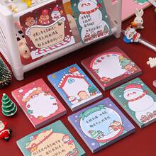 Cartoon Christmas Sticky Notes, Student Christmas Creative Stationery Gift, Sticky Notes, Message And Memo Student Note Pad, Study Office Sticky Notes, Santa Claus - one-size - View 9