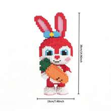 2200pcs Colorful Rabbit Building Blocks, Creative Cute Red Carrot Series, Desktop, Countertop Decoration Ornament, Small Particle Construction Stress Relief Toy, Birthday, Halloween, Christmas Gift. For Family, Classmates, Friends, Couples. - Multicolor - View 10