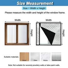 Windproof Warm Thickened Curtains Winter Wind-Blocking Insulation Film Cold-Proof Sealing Window Self-Adhesive No-Drill Curtains - Black - View 2