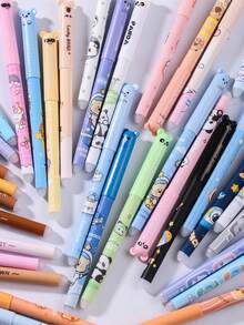 30-Pack 0.7mm Erasable Gel Pens, Animal Print Design, Includes 20 Random Pens + 10 Refills, Multi-Color Thermo-Sensitive Erasable Ink - Multicolor - View 5