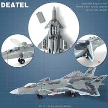 1pc B2 J20 F14 SU57 F22 SU25 Fighter Bomber Model, Plastic Building Block Airplane Model, Desktop Decoration, Collectible, Creative Gift, Suitable For People Over 14 Years Old, Aviation Enthusiasts, Holiday Gift, Birthday Gift, Perfect Gift - Multicolor - View 4