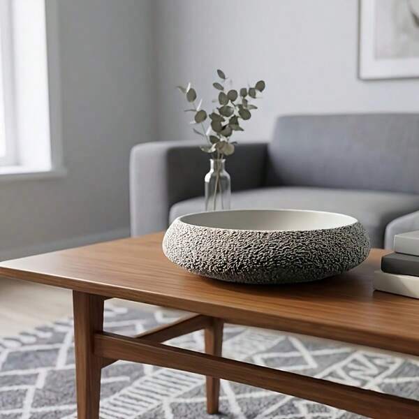 1pc [Wabi-Sabi Aesthetic] Vintage Coarse Texture Fragrance & Jewelry Tray; Mottled Rock Texture Jewelry Storage Tray; Zen Space Decorative Art